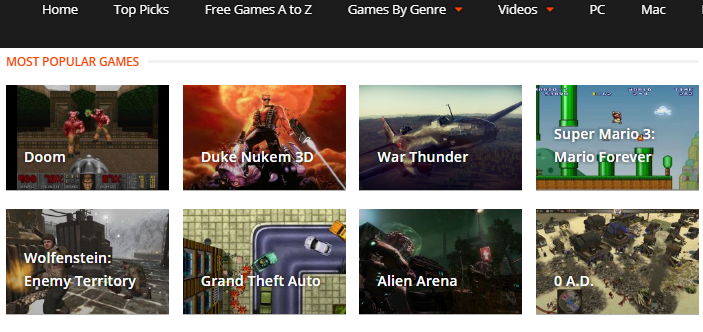 All games a to z